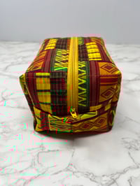 Image 3 of Handmade African Print Boxy Pouch - Diamond Kente