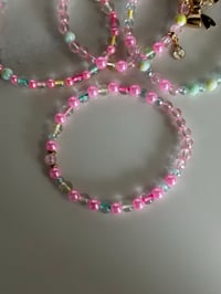 Image 7 of Spring Blossom Gold and Pastel Tumbler Bracelet Stack