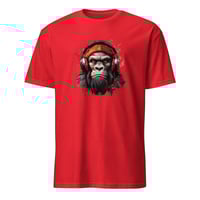 Image 7 of Gorilla Wearing Headphones Unisex T-Shirt