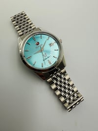 Image 5 of Rado Golden Horse Auto Men’s Watch Aqua Blue Dial Date Steel Bracelet Swiss Made