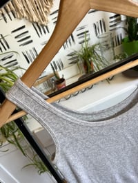 Image 2 of gray ribbed tank 