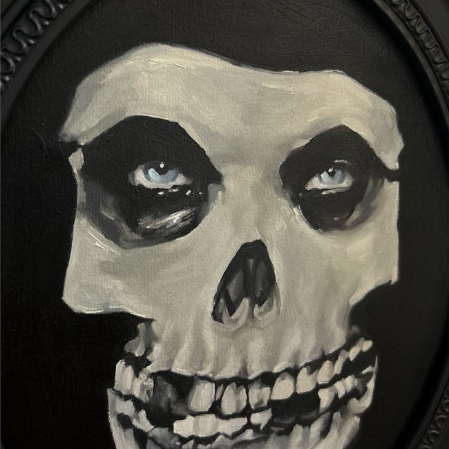 Framed Original Crimson Ghost Misfits Oil Painting