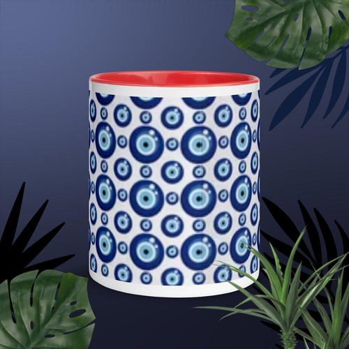 Image of Evil Eye Mug with Color Inside