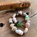 Image of Huilau (mixed) Hawaiian shell bracelet with a Tahitian pearl and seaglass size 7 1/2