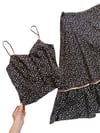 early 70s calico prairie skirt and camisole set