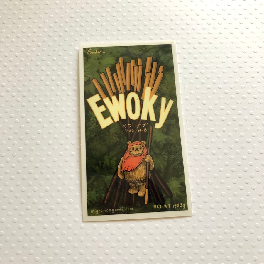 Image of Ewoky clear vinyl sticker