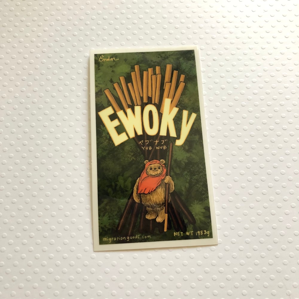 Image of Ewoky clear vinyl sticker