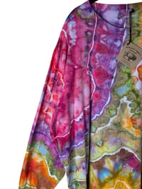 Image 4 of XXL Unisex Adult Soft Long Sleeve Tee in Euphoria Geodes Ice Dye