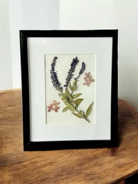 Image 4 of Genuine Veronica And Hydrangea Bloom Wildflower Art In 8" X 10" Frame (Item# 2021078)