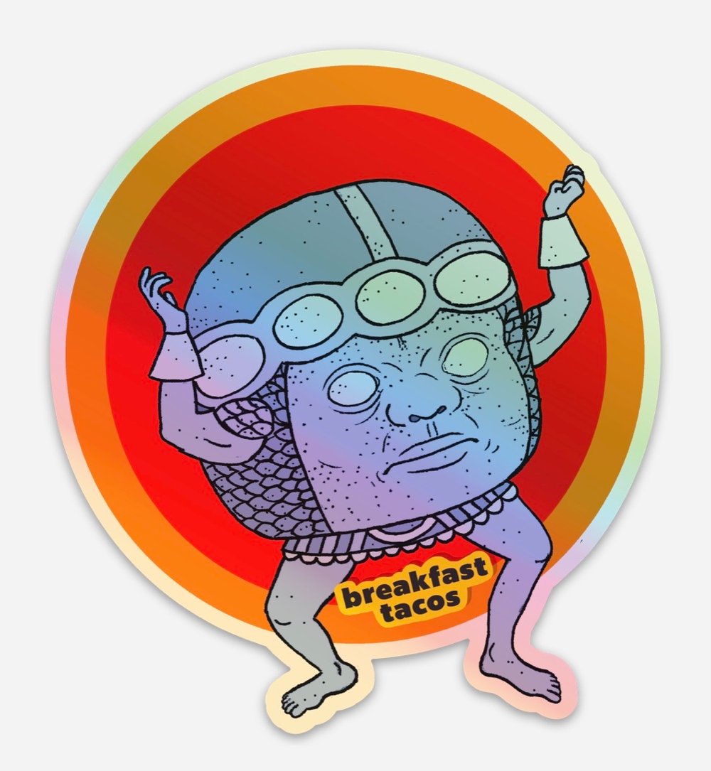 Image of Breakfast Tacos Holographic Sticker 2