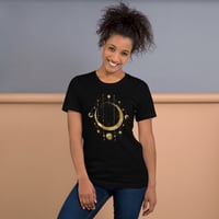 Image 5 of Astronomy Inspired Gold Lunar Phases Unisex t-shirt