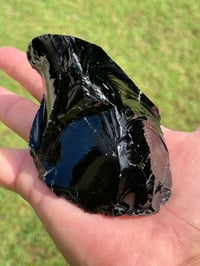Image 4 of Raw Black Obsidian Chunk #1813