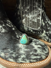 Image 1 of Sagebrush Beaded Turquoise Ring