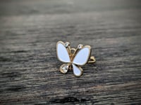 Image 1 of Glitz Glam White Butterfly Ring