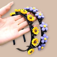 Image 3 of 2 pcs Girl’s Colorful Braided Flower Headband