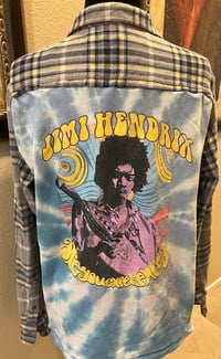 Vintage Gray/White/Blue/Yellow Flannel Shirt Jimi Hendrex
