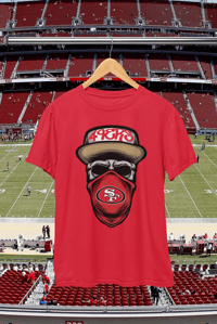 Image 3 of SF 49ers Skull Bandana Shirt