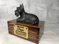 Image 9 of Custom Engraved Handmade Engraved Scottish Terrier Dog Pet Cremation Urn