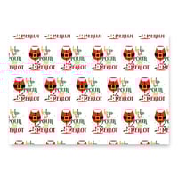 Image 3 of Wrapping paper sheets set of 3 wine inspired sheets