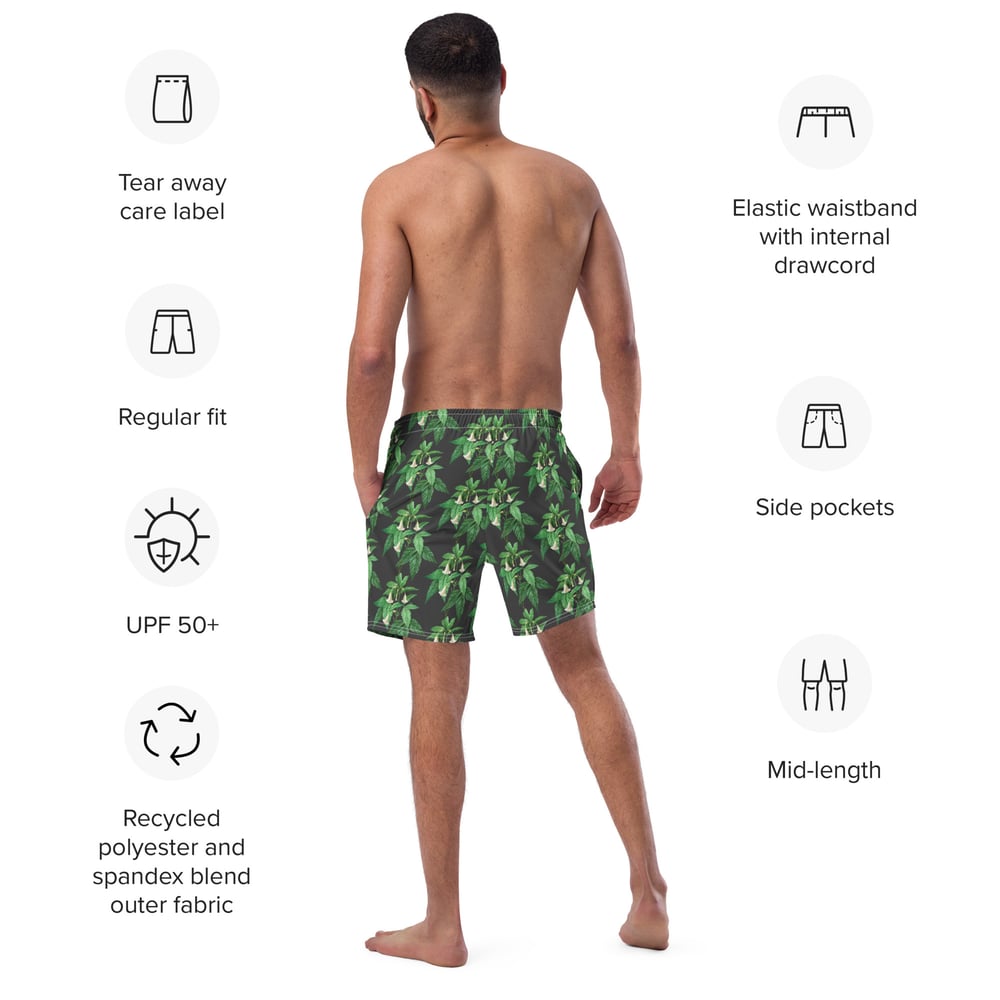 Image of Green Leaf Swim Trunks