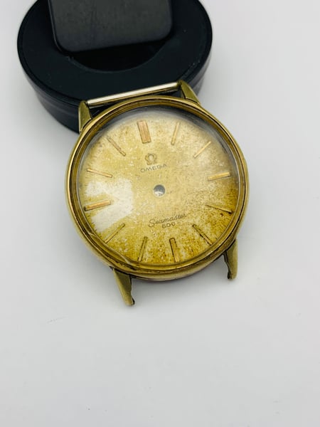 Image of Vintage Omega seamaster 600 gents watch Case/Dial,gold plated,used, ref#(om-06)
