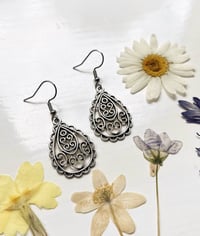 Image 1 of Silver Teardrop Earrings 