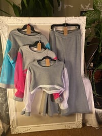 Image 3 of Cropped Fleece Net Top