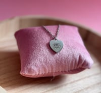 Image 2 of Peony flower silver necklace