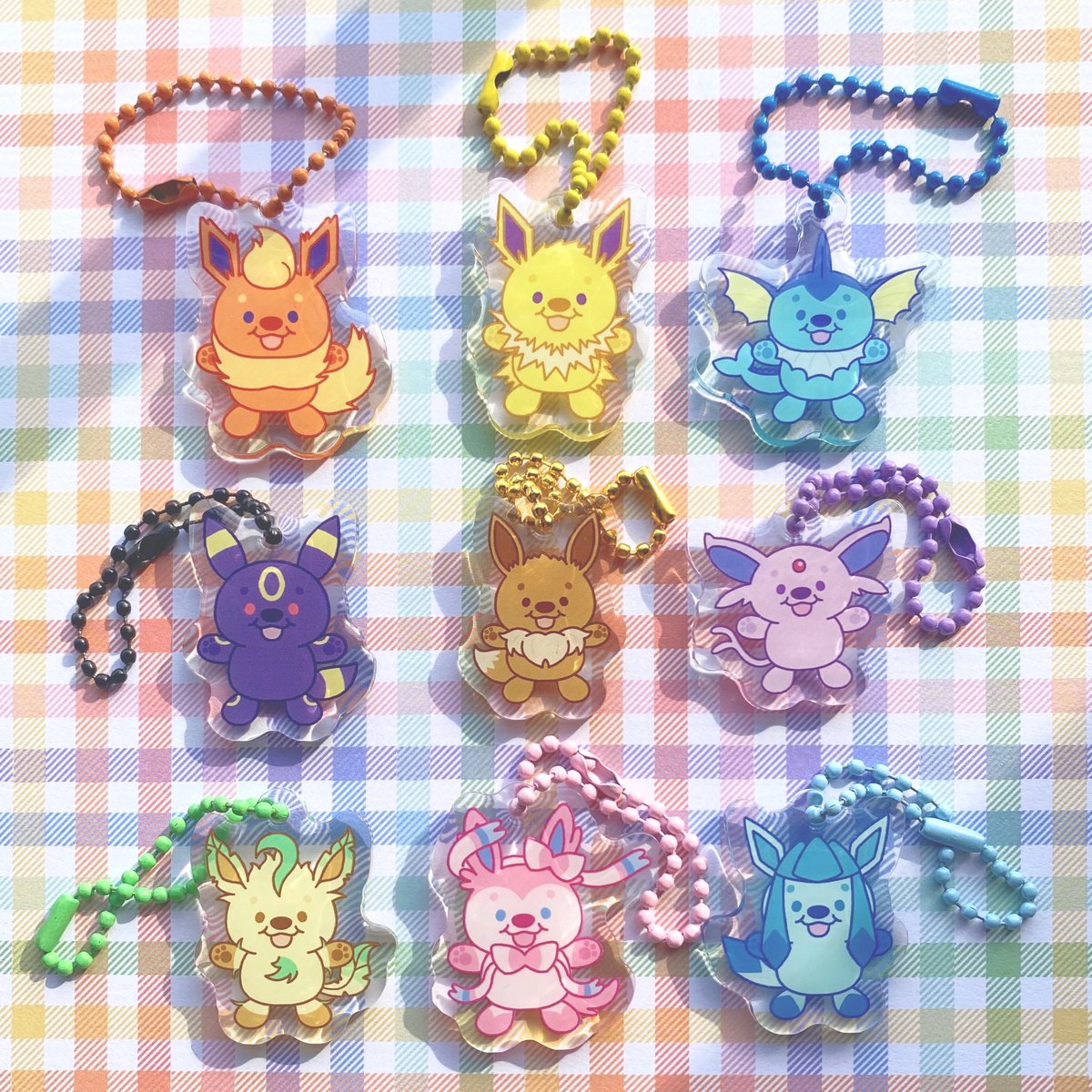 Dessert Eeveelutions!  Acrylic Charms – PeachyMothShop