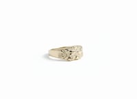 Image 4 of Nugget Style Gold Plated Ring Set for Men – Unique Textured Band (Two rings)