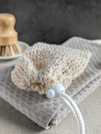 Image 1 of Natural Sisal Fiber Soap Saver Pouch