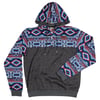 Lazy J Ranch Grey Red Allover Aztec Print Hoodie