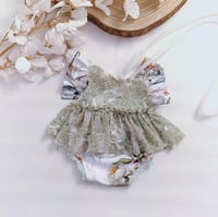 Image 1 of Newborn girls body-dress Emily | floral sage