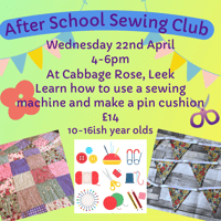 After School Sewing Club-Weds 22nd April. Pin cushion