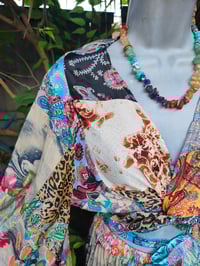 Image 3 of Patchwork Stevie top purple bigger tassels