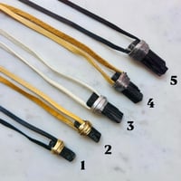 Image 2 of BLACK TOURMALINE LEATHER SKINNIES