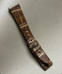 Image 2 of Vintage Tobacco Alligator Watch Strap