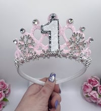 Image 1 of Baby Pink Snowflake Tiara