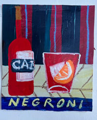 Negroni on claret stripes & navy