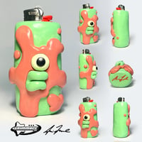 Image 1 of Red/Green Paint Splat 1 Of 1 Clay Lighter Case