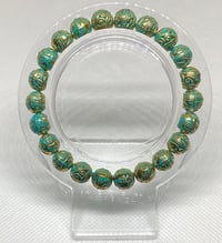 Turquoise and Gold Tahitian Bead Bracelet 