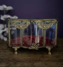 Exceptionnel grand coffre/ reliquaire en verre biseauté, XIXème siècle 