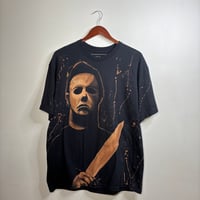 Image 3 of “MICHAEL MYERS #1” Custom Bleach Painted T-shirt XL