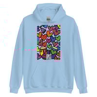Image 2 of LOVEDCGOGO "LOVE HEARTS CRANK" Unisex Hoodie (see color options)
