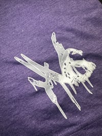 Image 3 of Moon Thief Tee v2 - Heather Purple/Light Gray