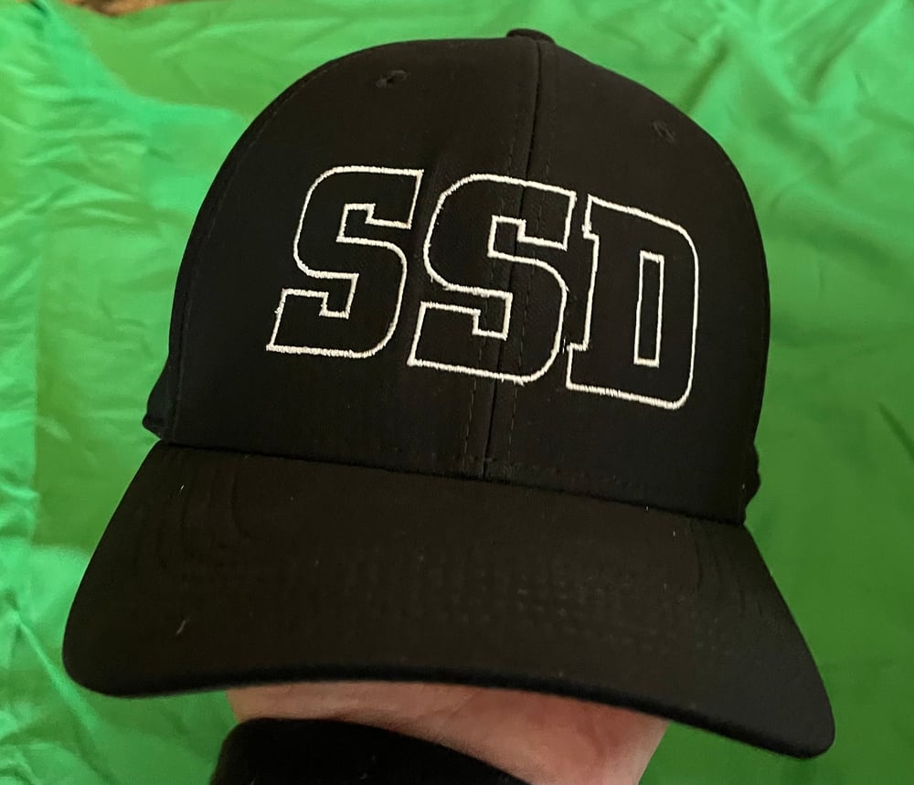 Nike Black Fitted Classic 99 Hat with SSD Silver White Outline Logo