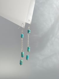 Image 2 of Boucles d'oreilles pendantes turquoise 
