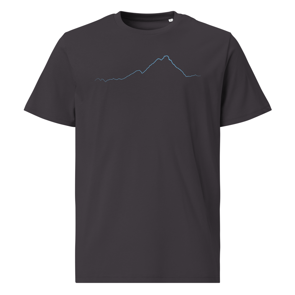 Cervino PULSE T-shirt in Cotone Organico Unisex Antracite / cyan