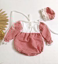 Image 3 of Sitter photo session set | Audrey | age 12 months | red plaid
