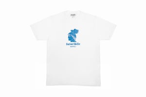Futuribile White T-Shirt, Blue Logo